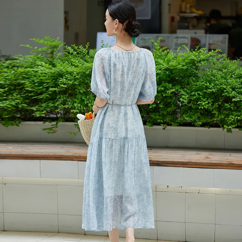 Hang Yi Court Short Sleeved Dress Women's-1