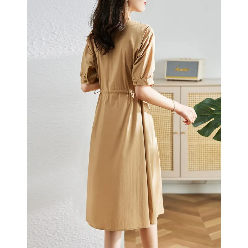 Hang Yi Court Short Sleeved Dress Women's-3