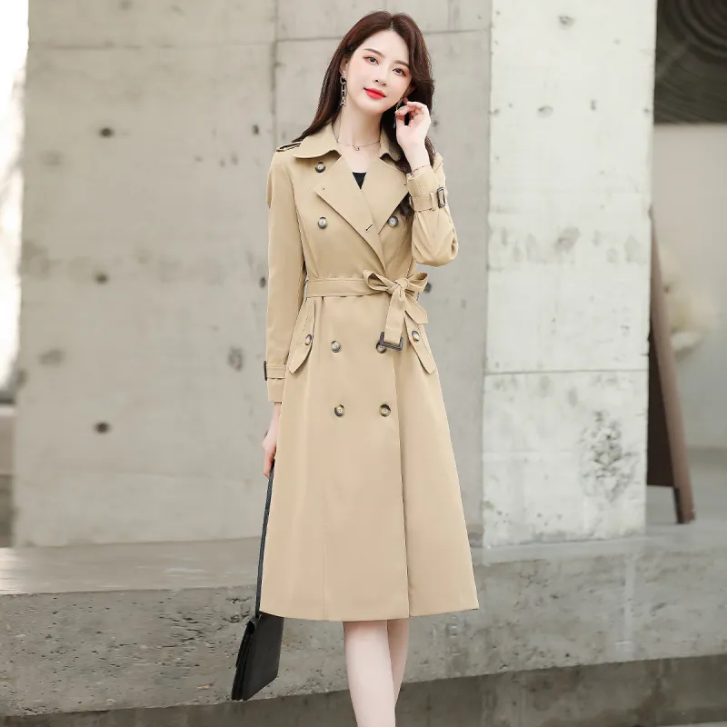 Hang Yi Court Trench Coat Women's Khaki-2