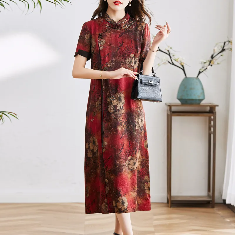 Hang Yi Court Short Sleeved Dress Women's Image Color-6