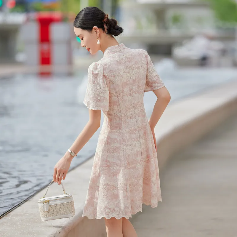 Hang Yi Court Short Sleeved Dress Women's-1