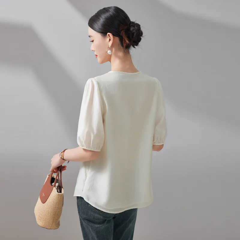Hang Yi Court Shirts Women's Beige-1