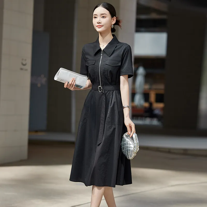 Hang Yi Court Short Sleeved Dress Women's-3