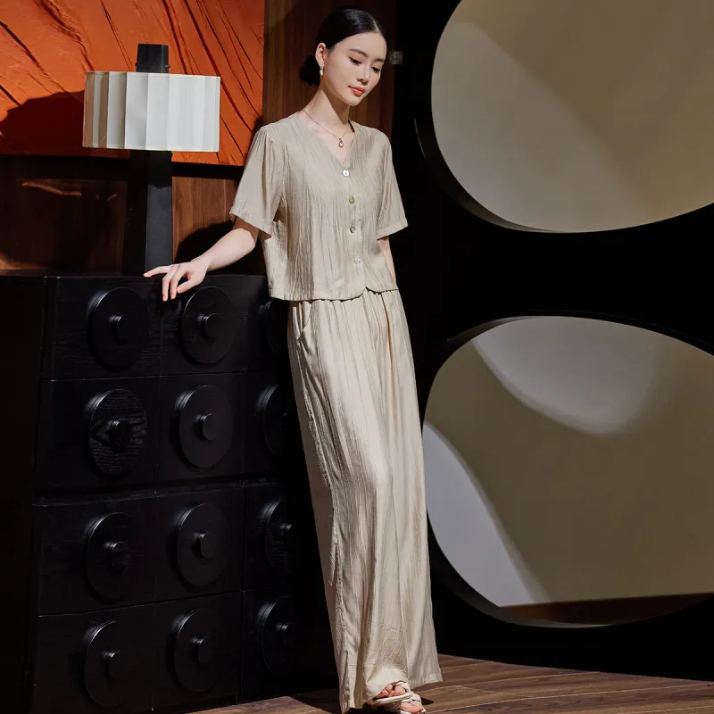 Hang Yi Court Casual Suit Women's Khaki-5
