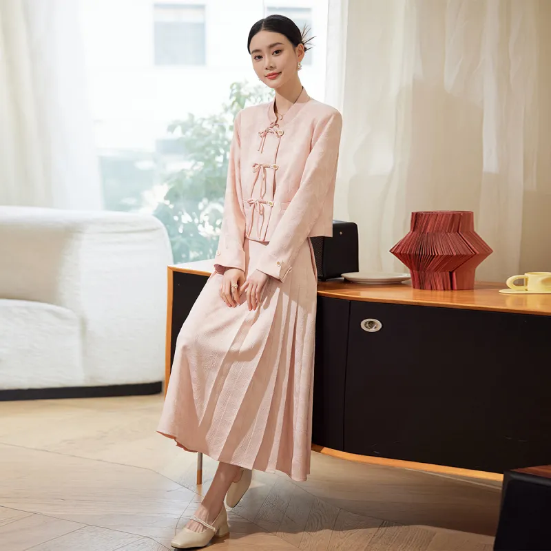 Hang Yi Court Casual Suit Women's Apricot-11