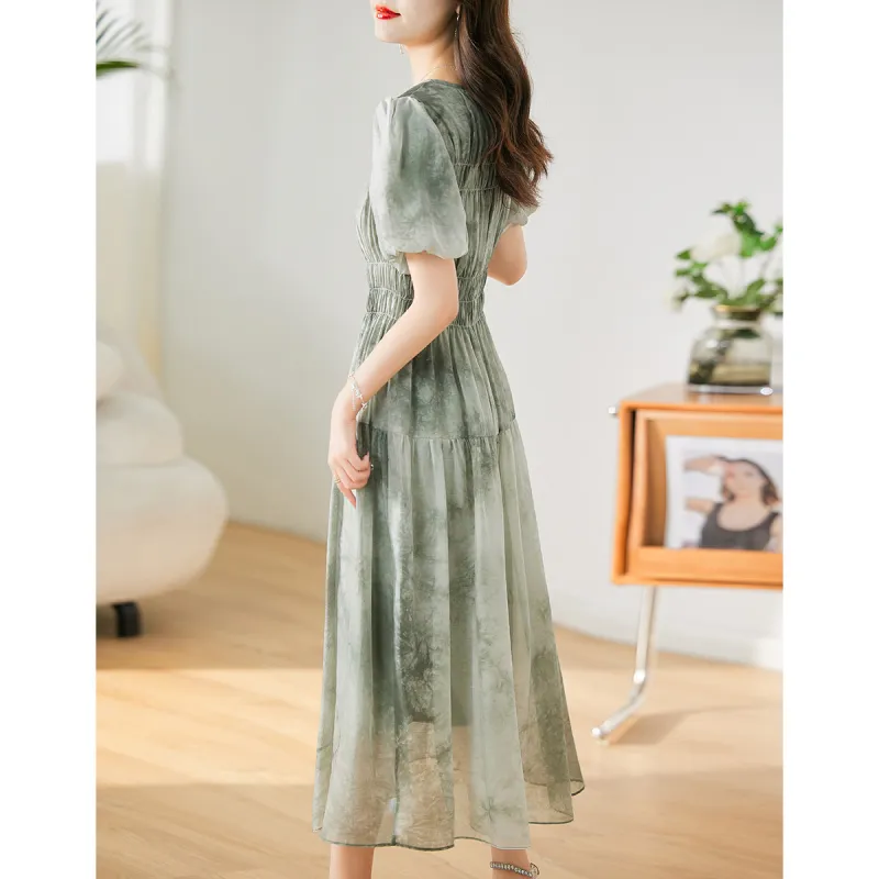 Hang Yi Court Short Sleeved Dress Women's-1