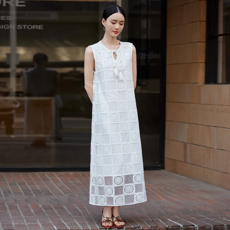 Hang Yi Court Sleeveless Dress Women's-3