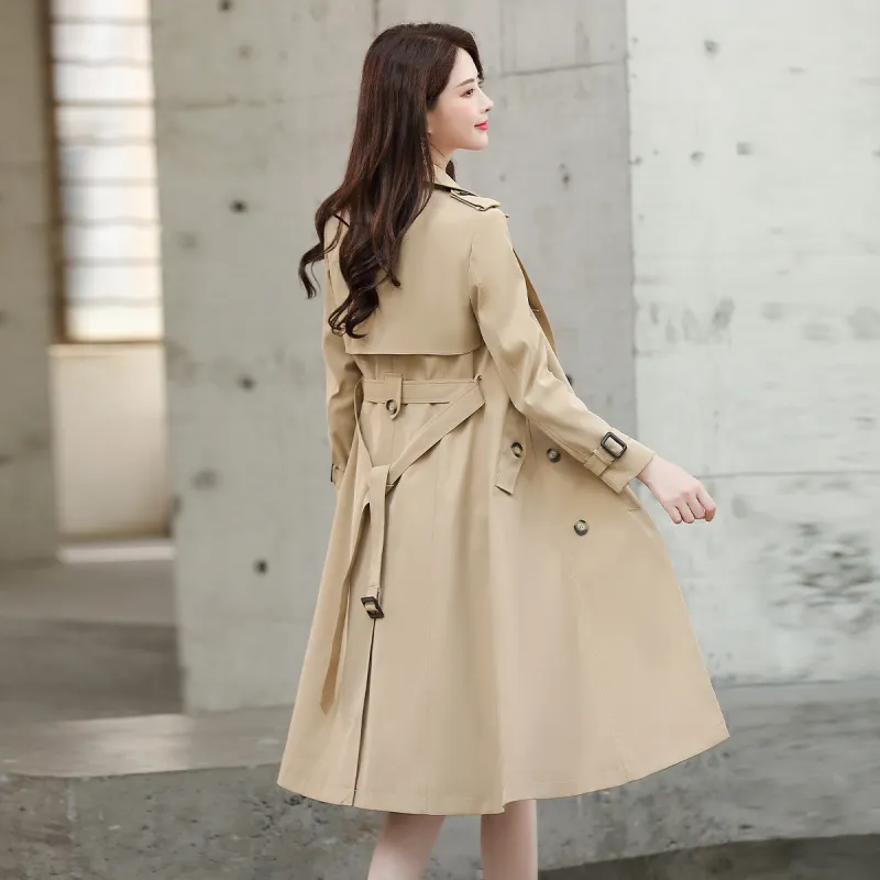 Hang Yi Court Trench Coat Women's Khaki-5