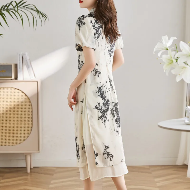 Hang Yi Court Short Sleeved Dress Women's-1