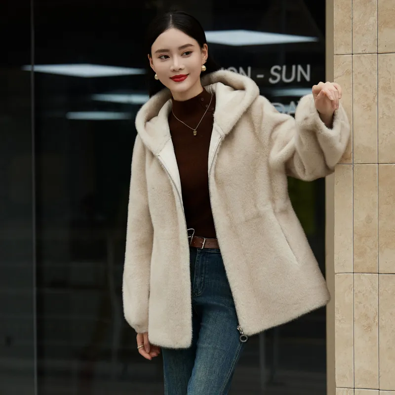 Hang Yi Court Velvet feel Coat Women's-2