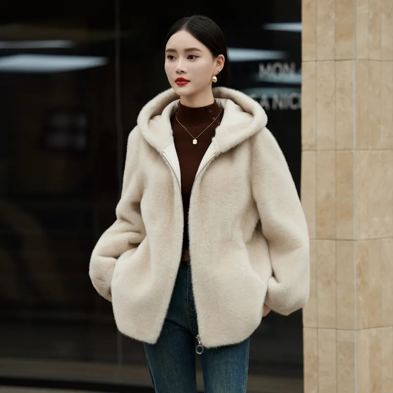 Hang Yi Court Velvet feel Coat Women's-3