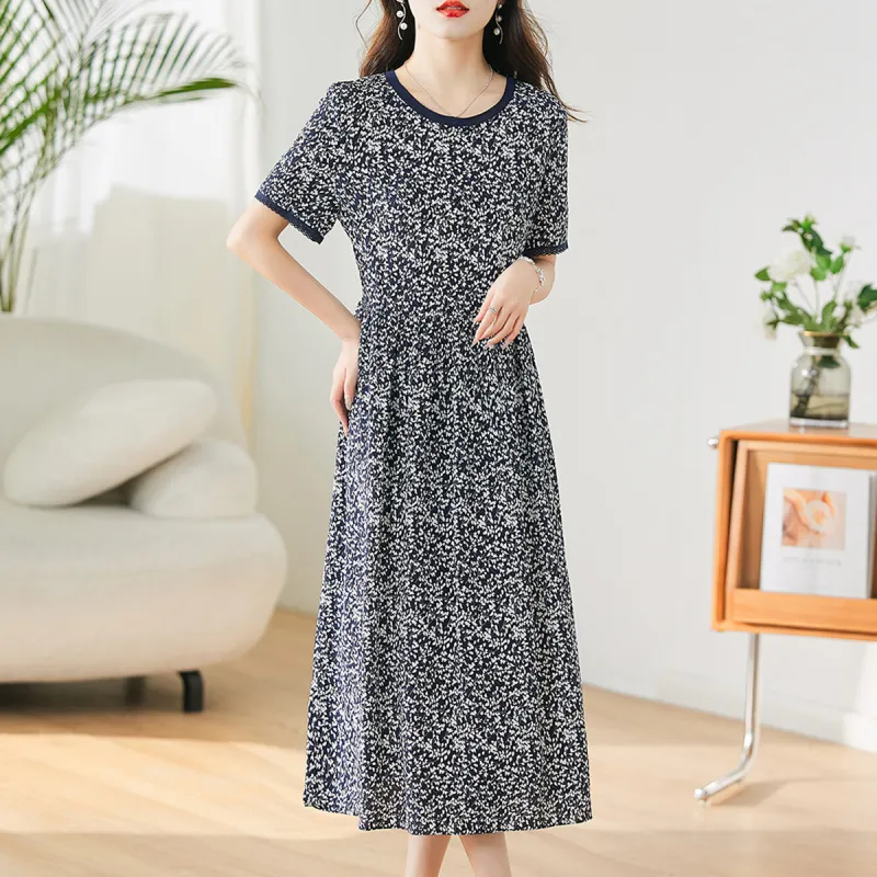 Hang Yi Court Short Sleeved Dresses Women's Multicolor-3