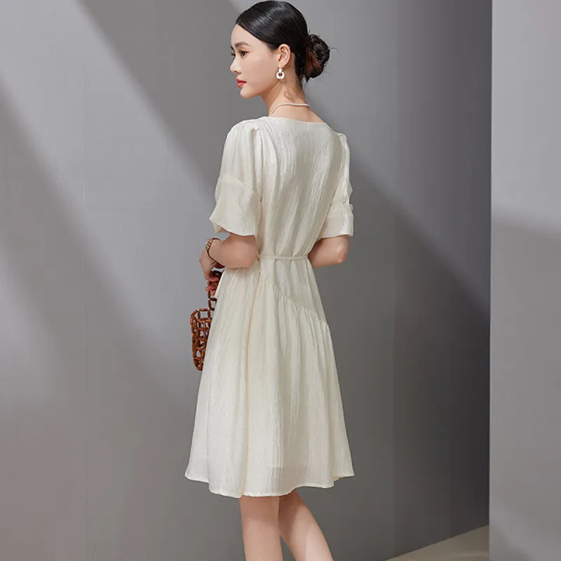 Hang Yi Court Short Sleeved Dress Women's-3
