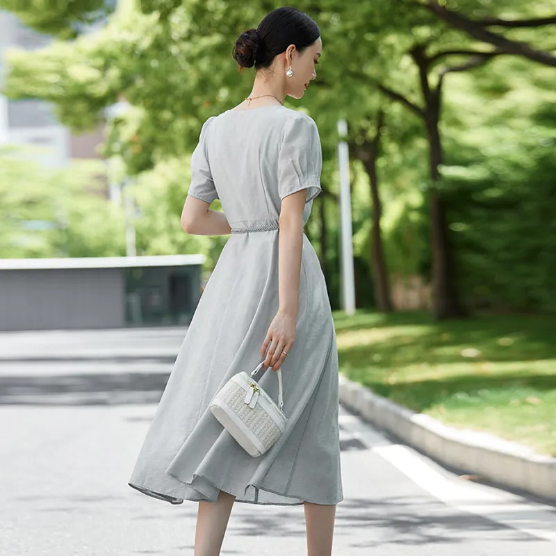 Hang Yi Court Short Sleeved Dress Women's-1