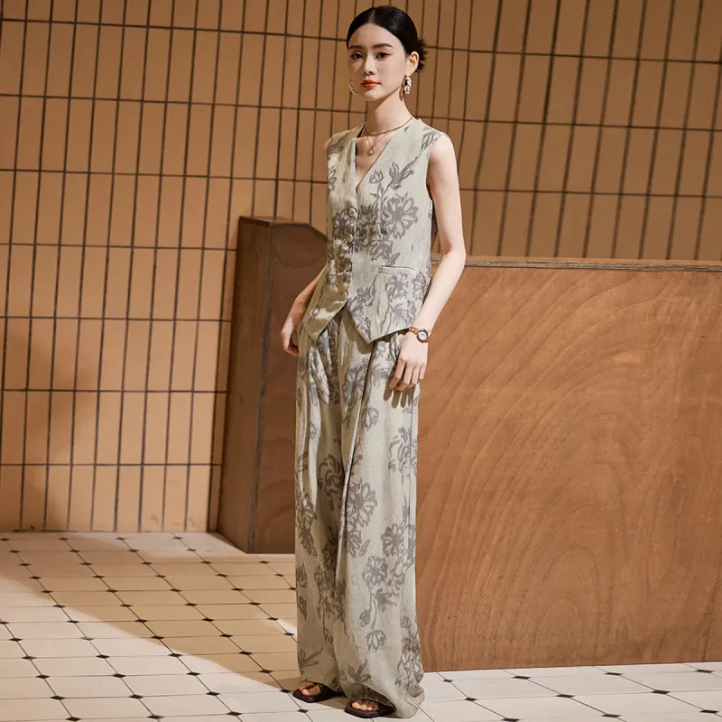 Hang Yi Court Casual Suit Women's Light Khaki-2