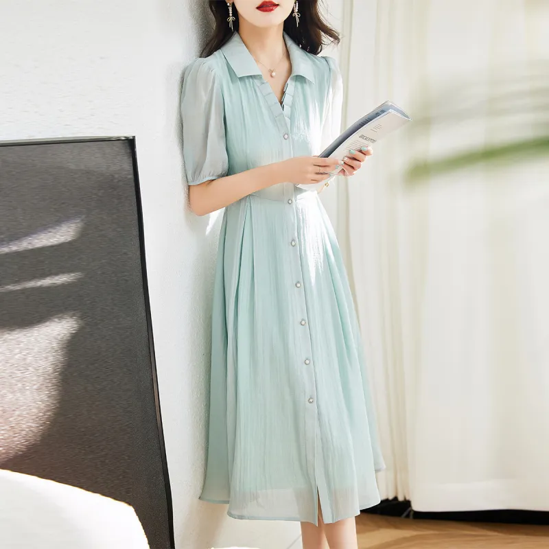 Hang Yi Court Short Sleeved Dress Women's-2