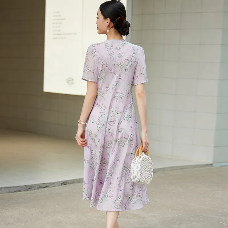 Hang Yi Court Short Sleeved Dress Women's-1