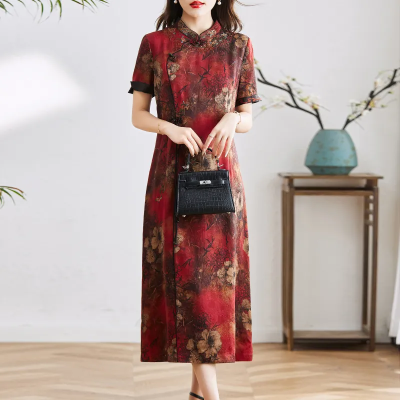 Hang Yi Court Short Sleeved Dress Women's Image Color-7