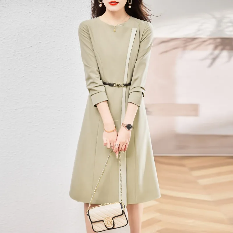 Hang Yi Court Long Sleeved Dresses Women's-8