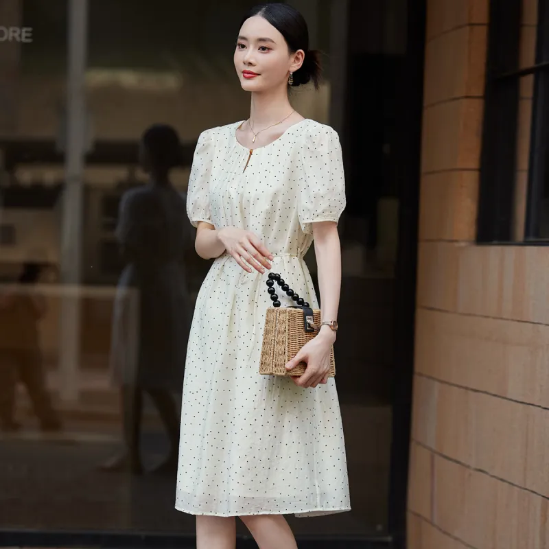 Hang Yi Court Short Sleeved Dress Women's-4