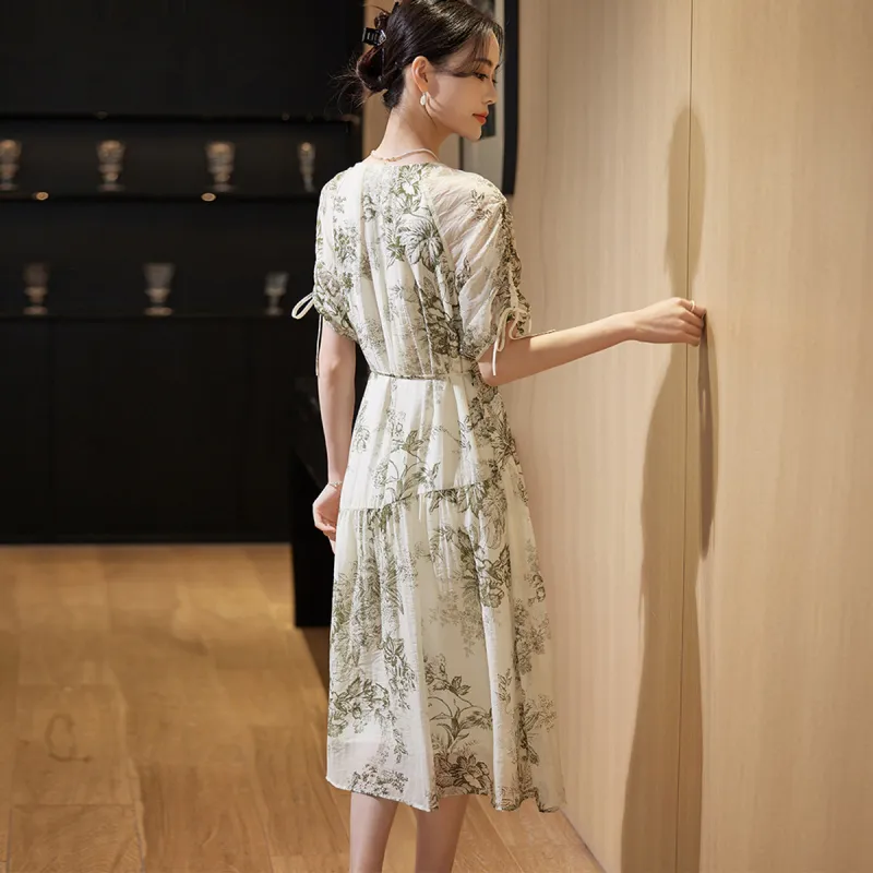 Hang Yi Court Short Sleeved Dress Women's-1