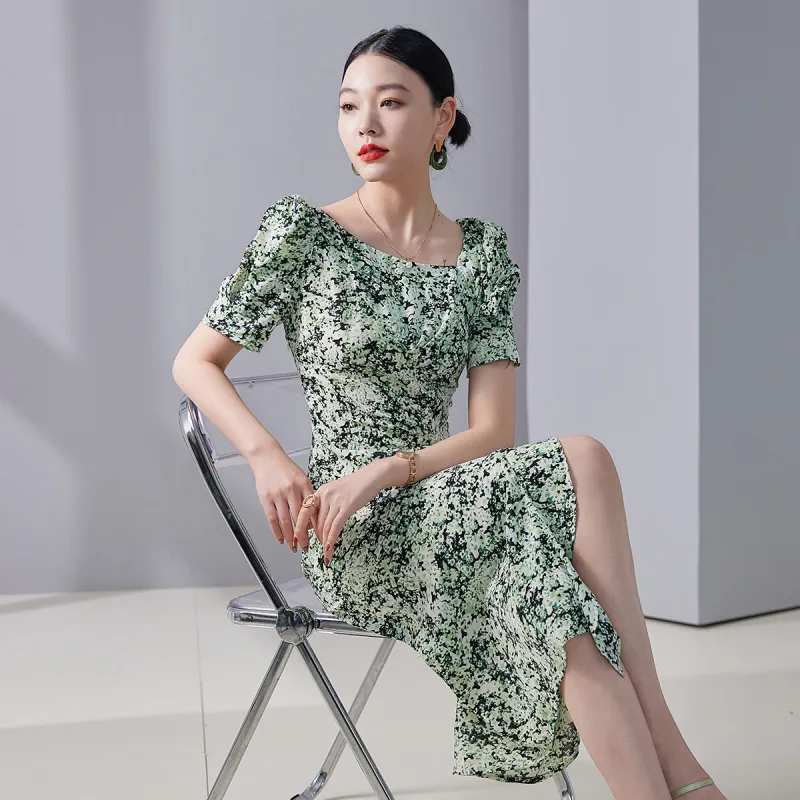 Hang Yi Court Short Sleeved Dress Women's-4