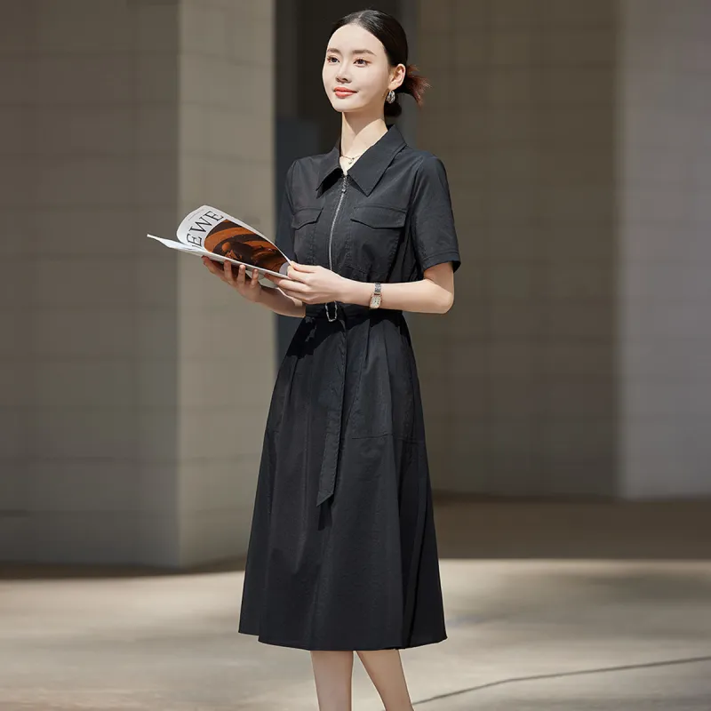 Hang Yi Court Short Sleeved Dress Women's-4