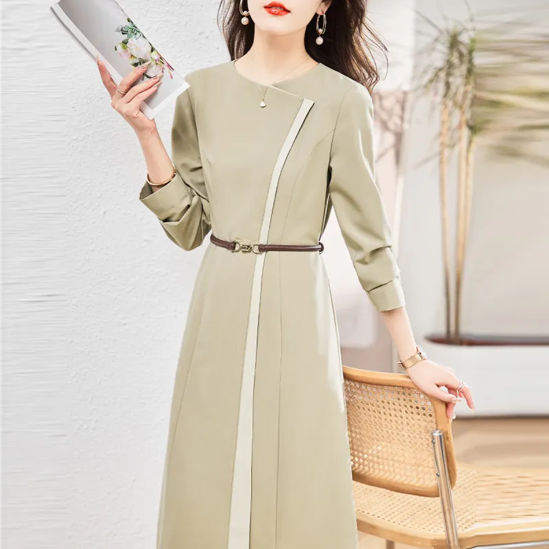 Hang Yi Court Long Sleeved Dresses Women's-4