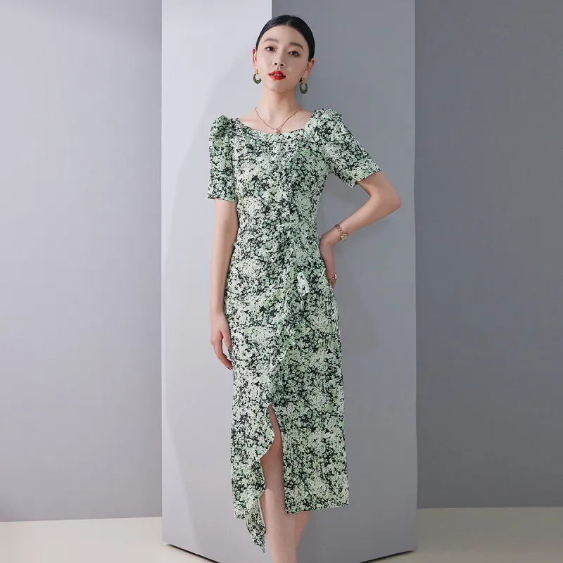 Hang Yi Court Short Sleeved Dress Women's-3