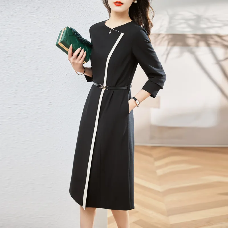 Hang Yi Court Long Sleeved Dresses Women's-17