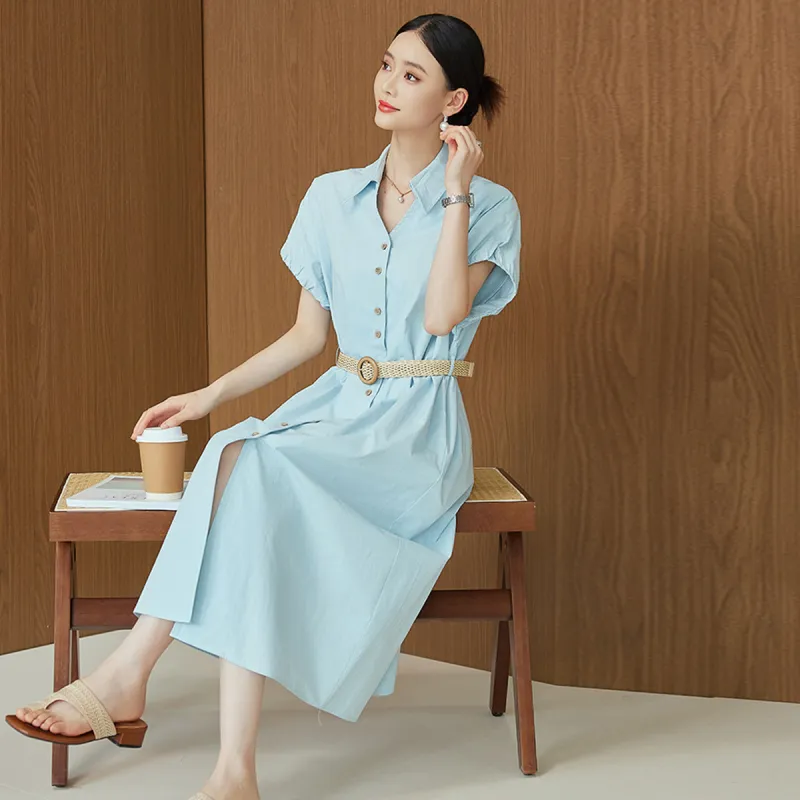 Hang Yi Court Short Sleeved Dress Women's-5