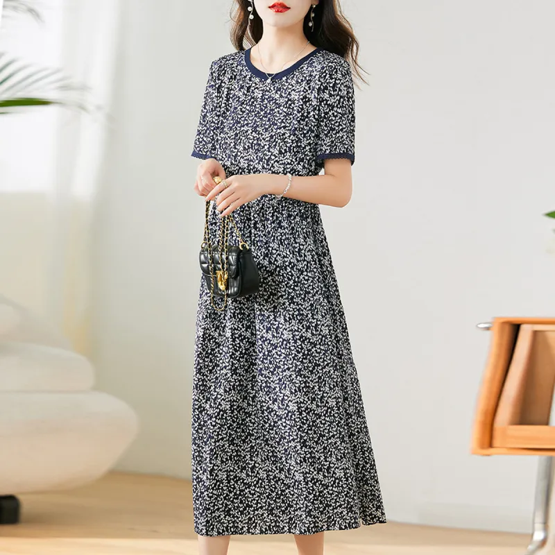 Hang Yi Court Short Sleeved Dresses Women's Multicolor-6