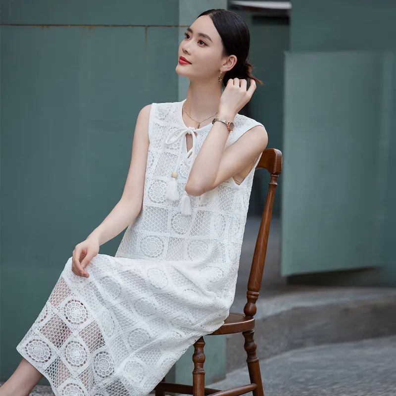 Hang Yi Court Sleeveless Dress Women's-6