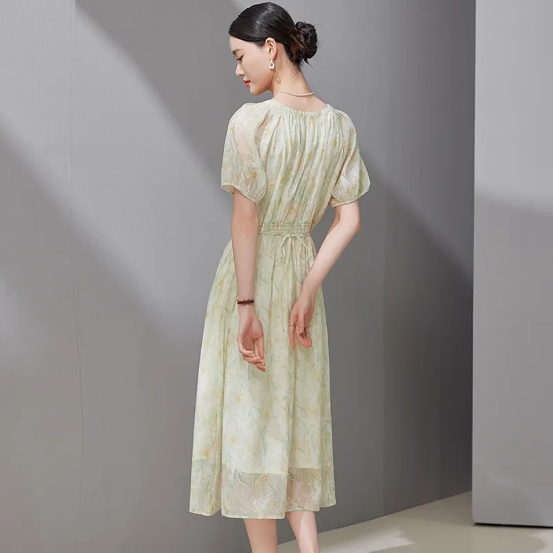 Hang Yi Court Short Sleeved Dress Women's-3