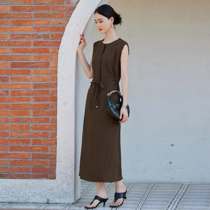 Hang Yi Court Sleeveless Dress Women's-5