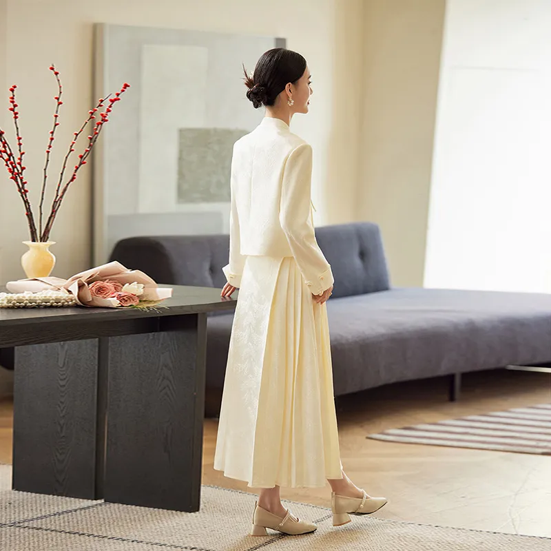 Hang Yi Court Casual Suit Women's Apricot-6