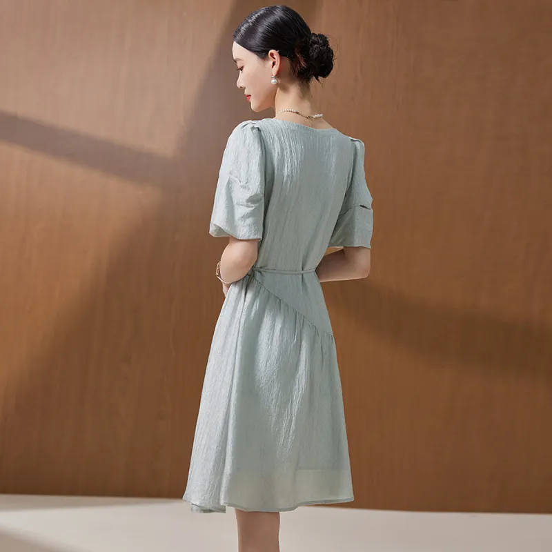 Hang Yi Court Short Sleeved Dress Women's-1