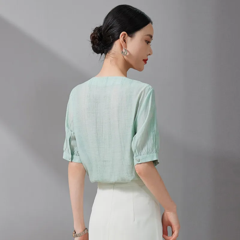Hang Yi Court Shirts Women's Green-1