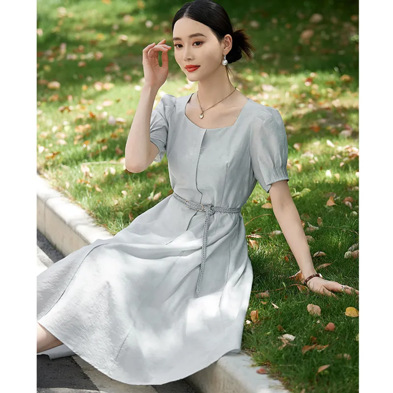 Hang Yi Court Short Sleeved Dress Women's-3