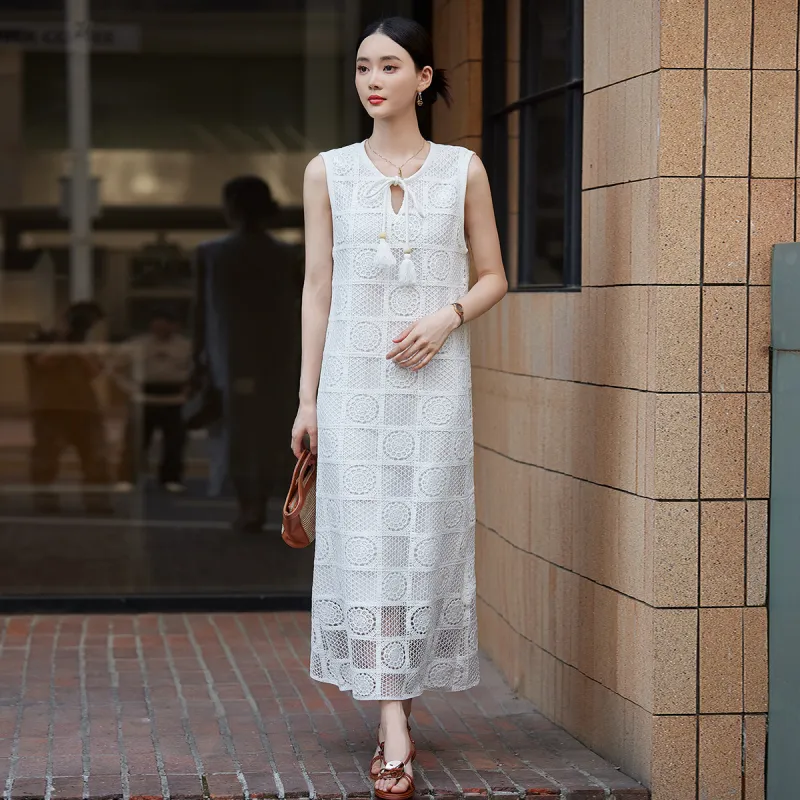 Hang Yi Court Sleeveless Dress Women's-4