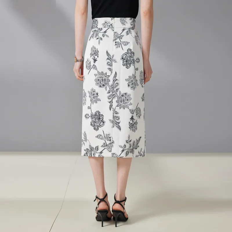 Hang Yi Court Casual Long Skirt Women's-3