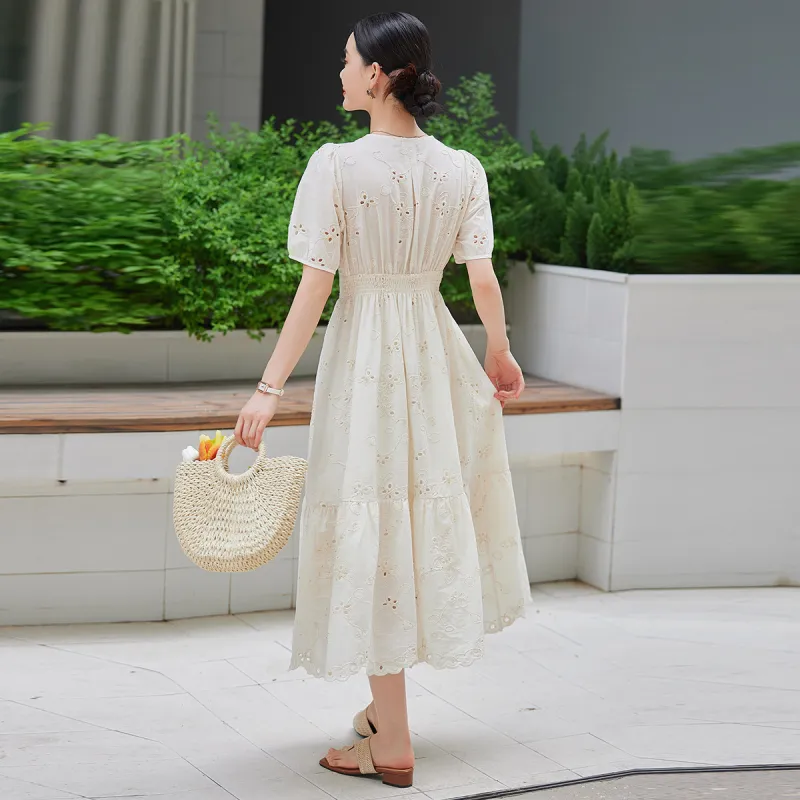 Hang Yi Court Short Sleeved Dress Women's-1