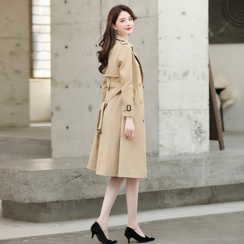 Hang Yi Court Trench Coat Women's Khaki-6