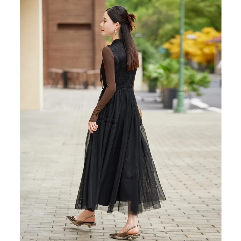 Hang Yi Court Sleeveless Dress Women's-3