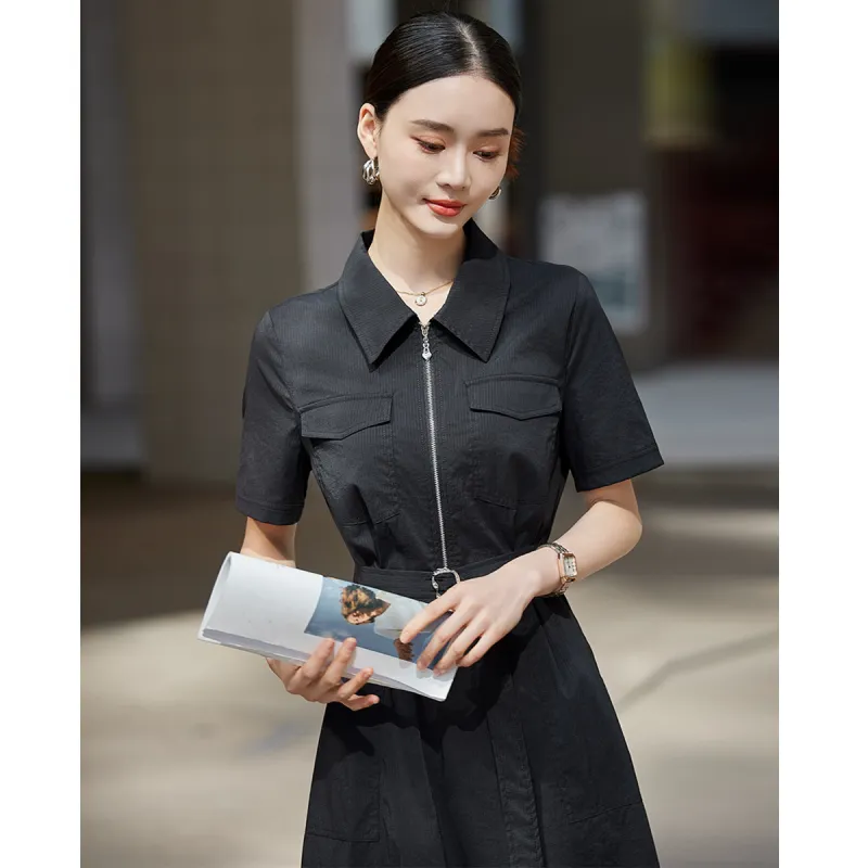 Hang Yi Court Short Sleeved Dress Women's-5