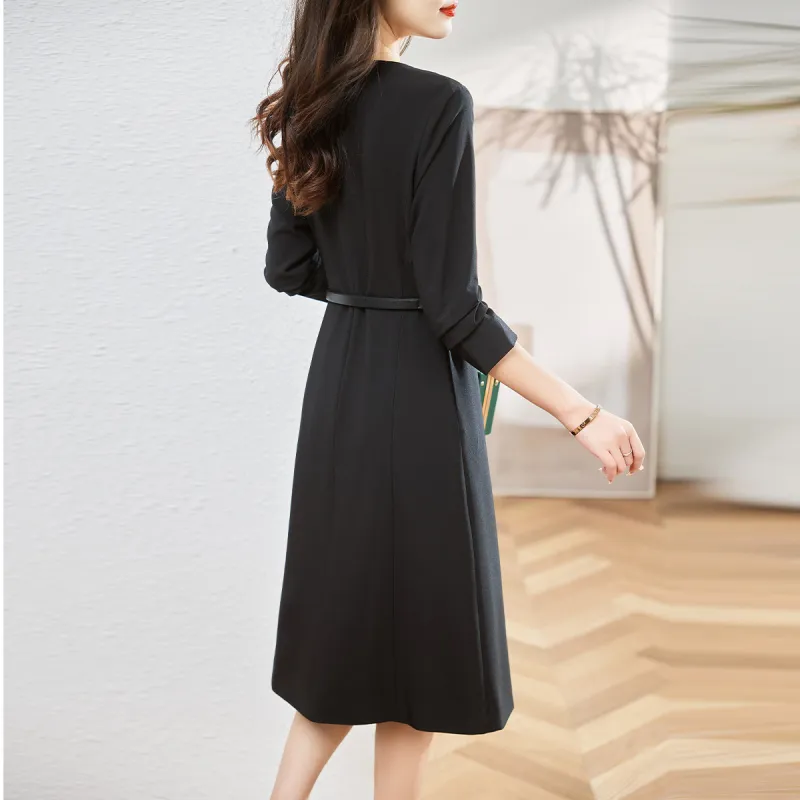 Hang Yi Court Long Sleeved Dresses Women's-15