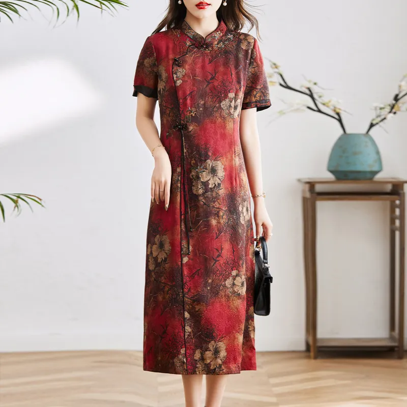 Hang Yi Court Short Sleeved Dress Women's Image Color-3