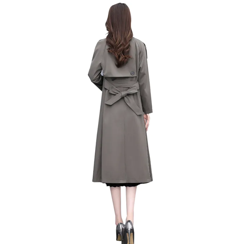 Hang Yi Court Trench Coat Women's Seductive Tea Brown-1