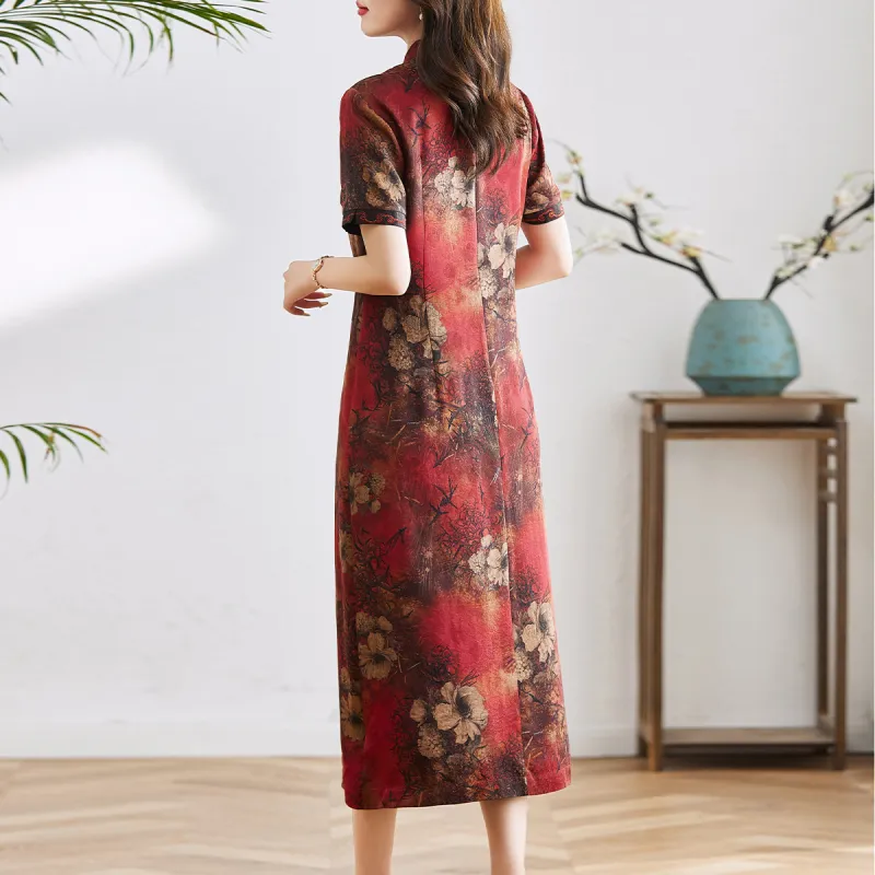 Hang Yi Court Short Sleeved Dress Women's Image Color-5