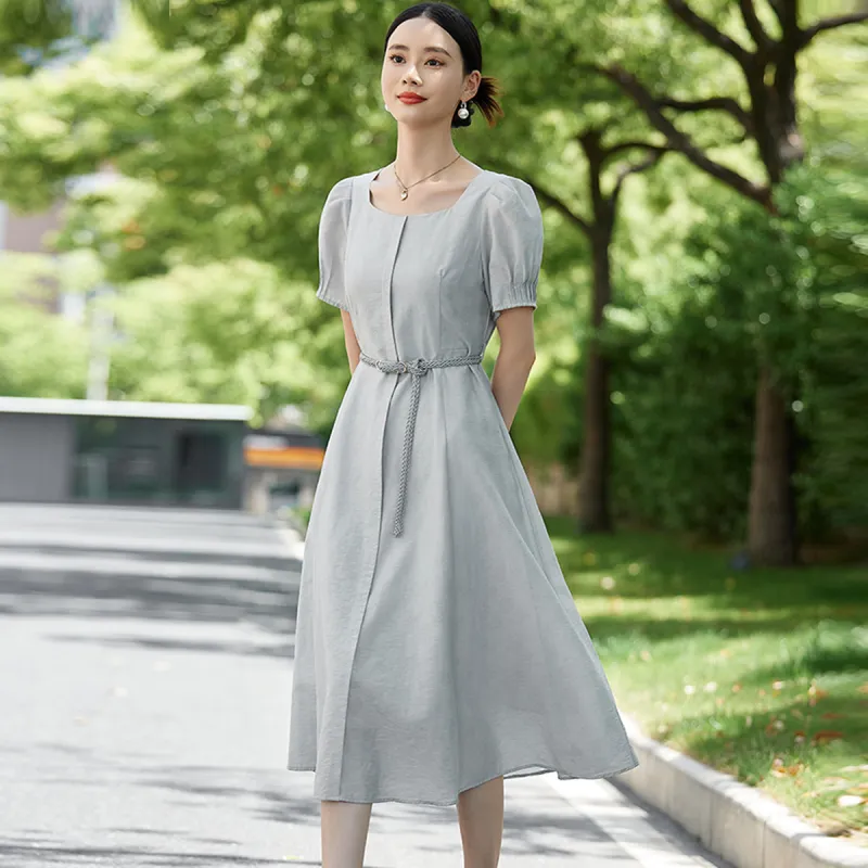 Hang Yi Court Short Sleeved Dress Women's-4